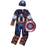 Costum carnaval baieti Capitan America de lux