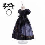 Costum Halloween fete Regina Liliac eleganta