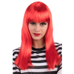 Peruca petrecere rosie cu breton