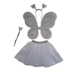 Set fluture alb fete cu accesorii