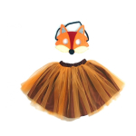 Set serbare fete Vulpe, fusta si masca