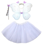 Set fluture fete alb, 7-9 ani