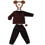 Costum serbare copii Urs maro, bluza, pantaloni, bentita cu urechi, coada, papion - imagine 4