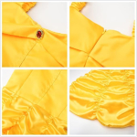 Costum carnaval Belle rochie cu manusi, accesorii, galben - imagine 4
