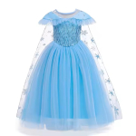 Rochie Elsa Frozen cu pelerina - imagine 2