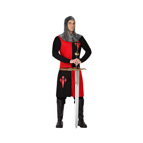 Costum carnaval barbati Cavaler medieval cu rosu