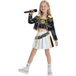 Costum Cosplay KPop Demon Hunters, Mira Golden, cu jacheta - imagine 2