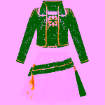 Costum Cosplay KPop Demon Hunters, Mira Golden, cu jacheta - imagine 5