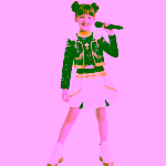 Set Costum si Figurina Cosplay KPop Demon Hunters, Zoey, cu jacheta imprimata - imagine 3
