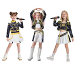 Set Costum si Figurina Cosplay KPop Demon Hunters, Zoey, cu jacheta imprimata - imagine 2