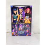 Set Costum si 3 Papusi Cosplay KPop Demon Hunters, Rumi Golden, cu jacheta - imagine 5