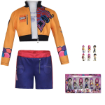 Set Costum si 6 Figurine KPop Demon Hunters, Rumi