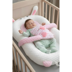 Set copii cosulet multifunctional cu manuta interactiva si set hranire, bumbac, multicolor - imagine 4