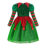 Costum Craciun fete Spiridusa, rochie, caciula si ciorapi - imagine 5