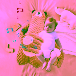 Perna multifunctionala pentru bebelusi, pentru un somn linistit, anticolici, pentru dezvoltarea independentei, pentru acasa si calatorii, 3 luni-2 ani, Ursulet maro - imagine 4