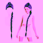 Peruca pentru copii KPop Demon Hunters, Rumi, mov