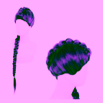 Peruca pentru copii KPop Demon Hunters, Rumi, mov - imagine 5