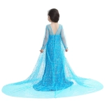 Rochie fete Elsa Frozen, rochie si pelerina cu paiete - imagine 3