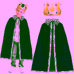 Costumatie Craciun copii Mag albastru cu coroana aurie, 6-10ani