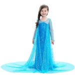 Rochie fete Elsa Frozen, rochie si pelerina cu paiete
