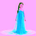 Rochie fete Elsa Frozen, rochie si pelerina cu paiete - imagine 4