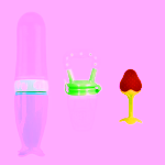 Set hranire copii Lingurita din silicon cu rezervor pentru diversificare albastru, Suzeta pentru fructe si legume verde, jucarie dentitie rosie, silicon