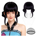 Peruca pentru copii KPop Demon Hunters, Zoey, neagra - imagine 2