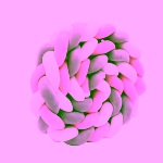 Protectie laterala patut bebelusi, Bumper, impletita, lungime 2 m, material antialergic, roz, gri, alb