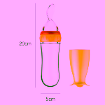 Set hranire copii Lingurita din silicon cu rezervor pentru diversificare galben si Suzeta pentru fructe si legume, galben - imagine 3