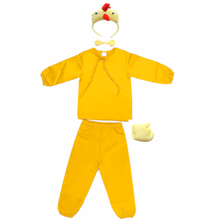 coc1 Costum serbare copii Cocos galben, cu creasta si coada - imagine 1