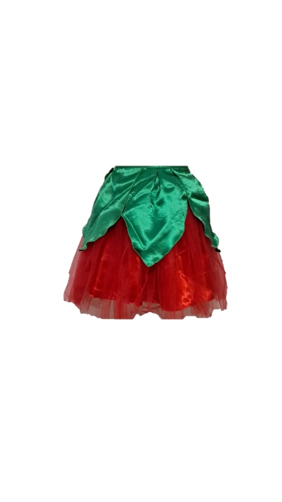 rosu 1 (1) Set serbare fete Floare, fusta si brau - imagine 1