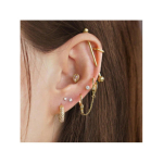 Piercing Barbell Titan ASTM F136 Auriu– Bile Simple – 1.6 × 40 mm - imagine 4