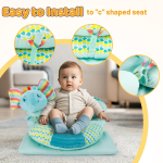 Set multifunctional 4 in 1, saltea de joaca, scaunel, tummy time, perna de alaptare, jucarii senzoriale, multicolor, portabil - imagine 6