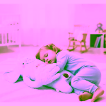 Perna multifunctionala pentru bebelusi, pentru un somn linistit, anticolici, pentru dezvoltarea independentei, pentru acasa si calatorii, 3 luni-2 ani, Pisica roz cu frunza - imagine 4