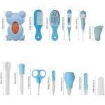 Set pentru ingrijirea copilului, 13 accesorii, cu suport portabil, culoare albastra - imagine 4