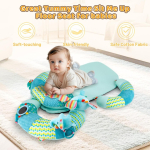 Set multifunctional 4 in 1, saltea de joaca, scaunel, tummy time, perna de alaptare, jucarii senzoriale, multicolor, portabil - imagine 3