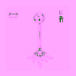Piercing pentru buric din Titan ASTM F136, argintiu cu cristale zirconia, model floare eleganta-1.6x10 mm