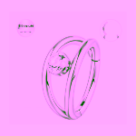 Piercing ureche titan ASTM F136 placat argintiu, inel cu zirconiu stralucitor-1.2x8 mm