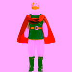 Costum Print Alba ca Zapada pentru copii – costum regal cu pelerina, coroana si sceptru - imagine 7