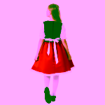 Costum Scufita Rosie pentru fete, rochie rosie cu pelerina si gluga - imagine 2
