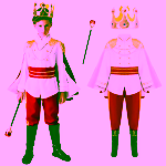 Costum Print din Povesti cu Pelerina rosie, cu sceptru