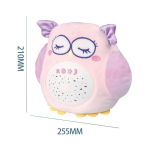 Bufnita dragalasa de plus cu proiector si lumina de veghe, muzica, „Starry Skies Animal Soother” – Jucarie muzicala pentru somnul bebelusilor - imagine 8