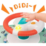 Centru de joaca Interactiv pentru Scaun Auto, Carucior, Patut– Volan colorat cu Sunete, Oglinda si Activitati pentru Bebelusi - imagine 11