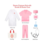 Costum Doctorita Fetite – Set Medical cu Halat, Stetoscop si Accesorii - imagine 3