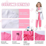 Costum Doctorita Fetite – Set Medical cu Halat, Stetoscop si Accesorii - imagine 2