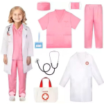 Costum Doctorita Fetite – Set Medical cu Halat, Stetoscop si Accesorii - imagine 4