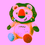 Leu de plus cu proiector si lumina de veghe, muzica, „Starry Skies Animal Soother” – Jucarie muzicala pentru somnul bebelusilor - imagine 7