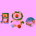 Leu de plus cu proiector si lumina de veghe, muzica, „Starry Skies Animal Soother” – Jucarie muzicala pentru somnul bebelusilor - imagine 4
