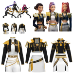Costum fete K-Pop ZOEY– White Golden Idol Edition - imagine 4