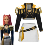 Costum fete K-Pop MIRA – White Golden Idol Edition - imagine 4